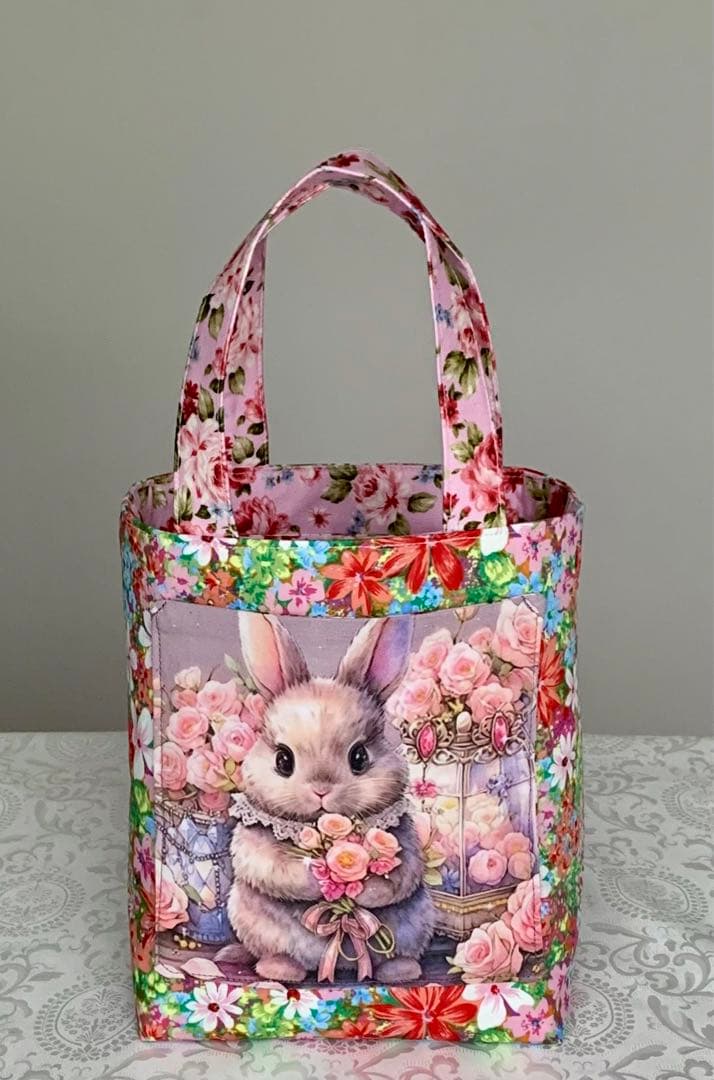 チロスケ　猫ちゃん　(両面パネル)トートバッグ