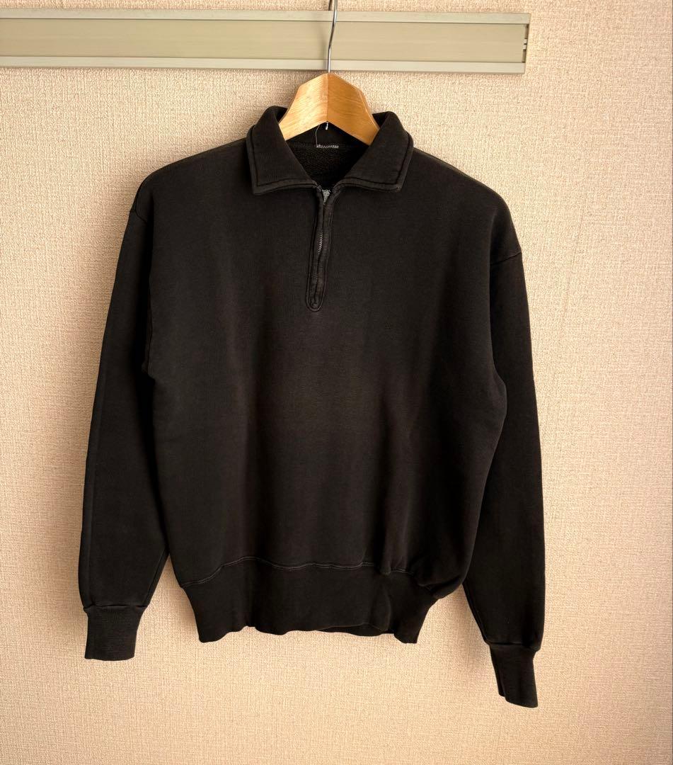 50s 60s ヴィンテージスウェット ハーフジップ スウェット 黒 レア