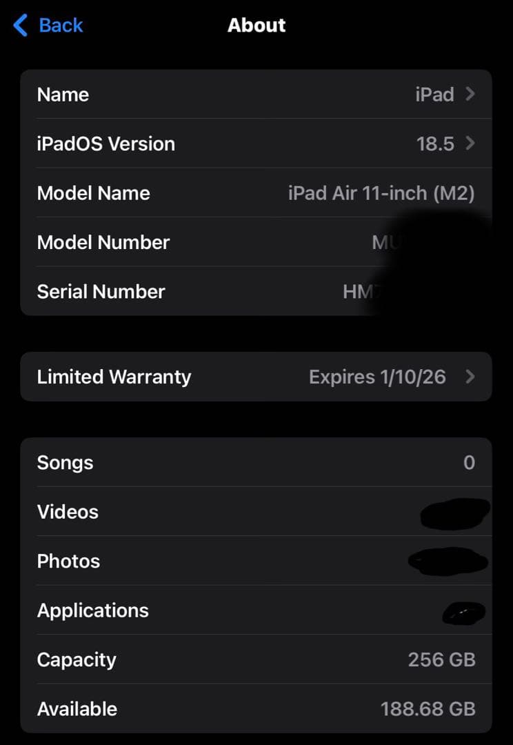 iPad Air 11インチ (パープル) 本体