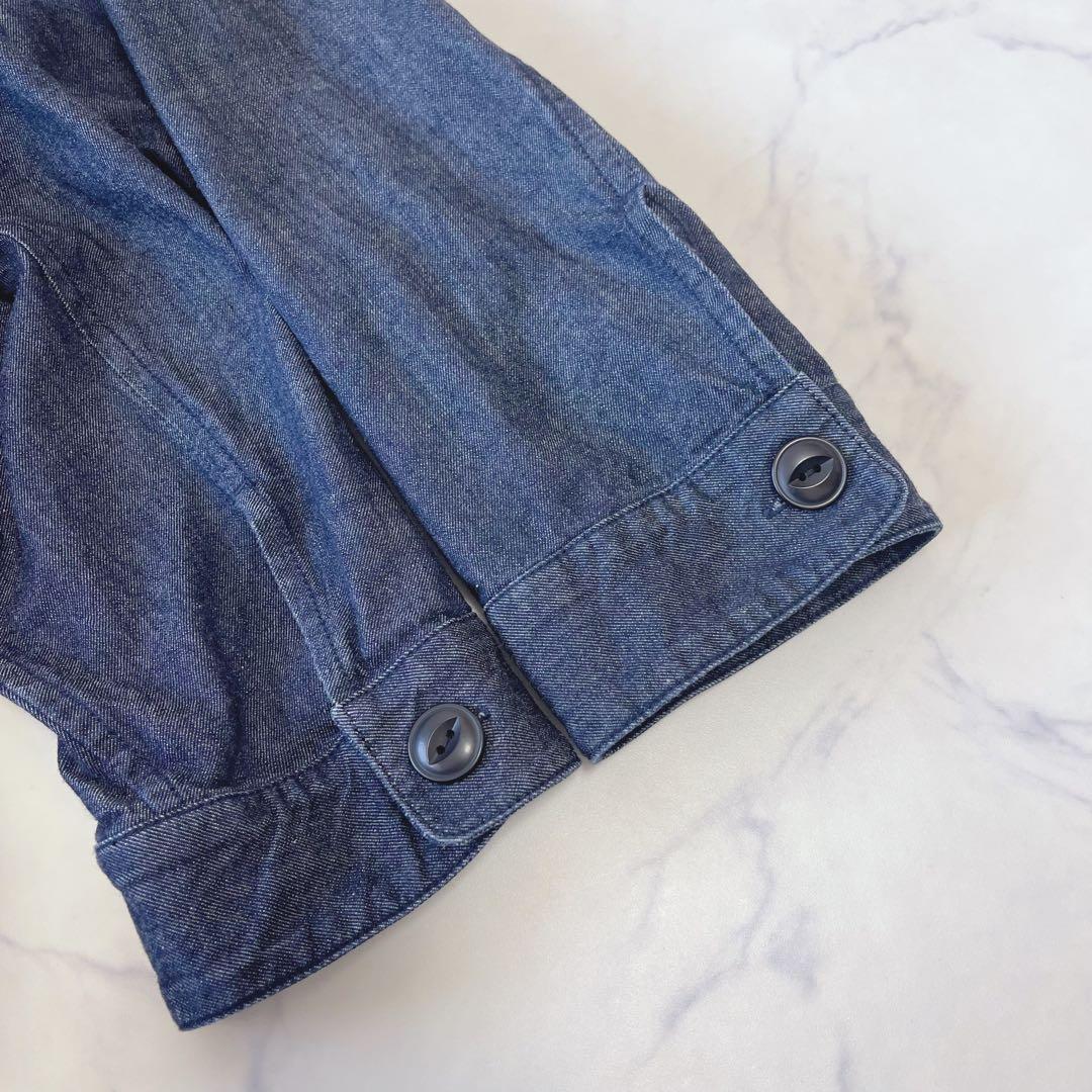 【美品】BEARDSLEYデニム フリル ティアード ブラウス インディゴ