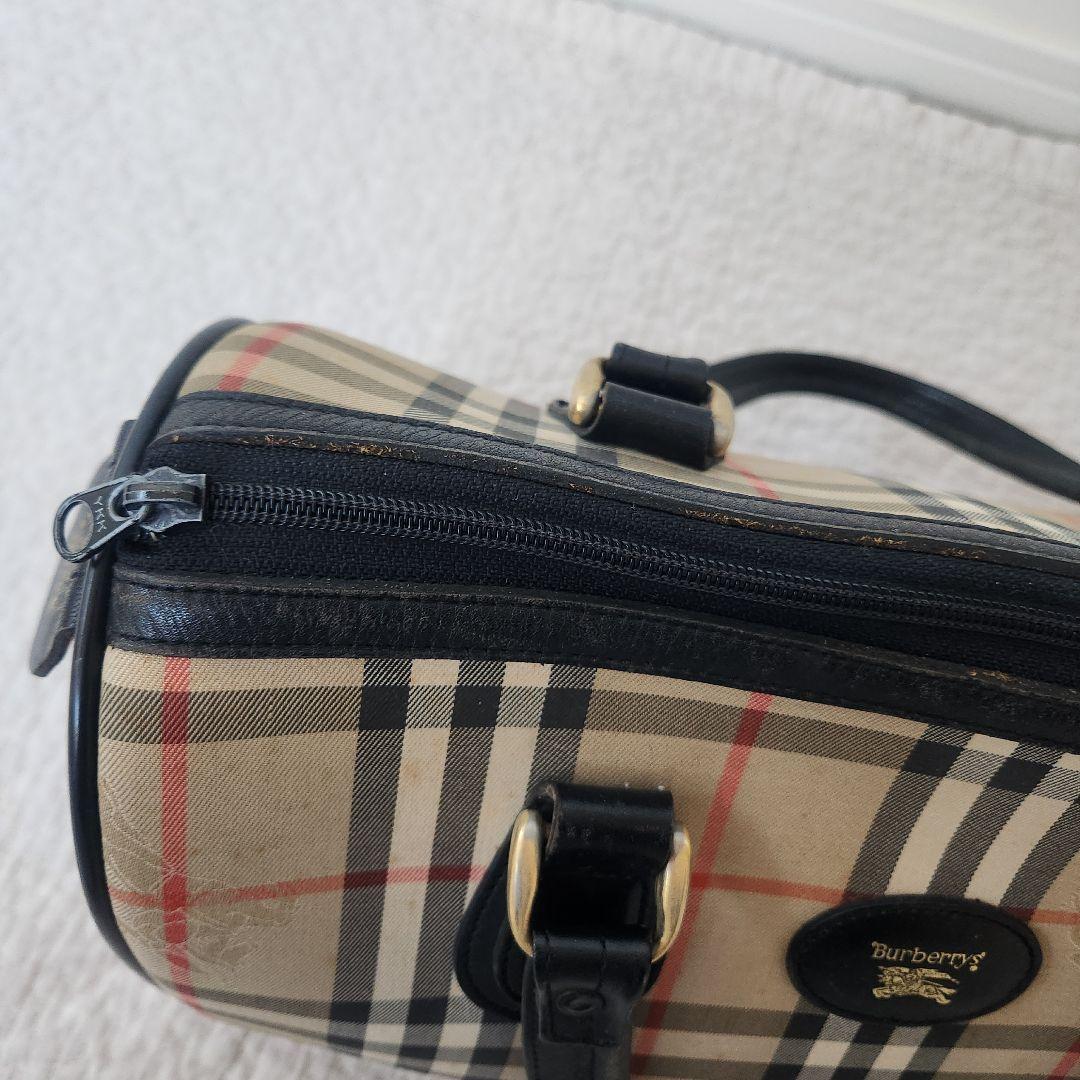 バーバリー　ミニボストン　ハンドバッグ　ノバチェック　ビンテージ