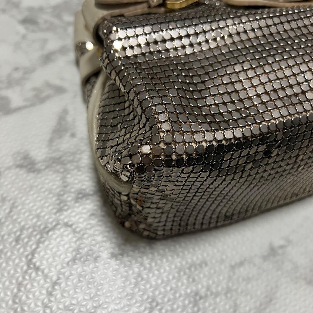 激レア✨ジミーチュウ メタリック メッシュ ハンドバッグ レザー ゴールド