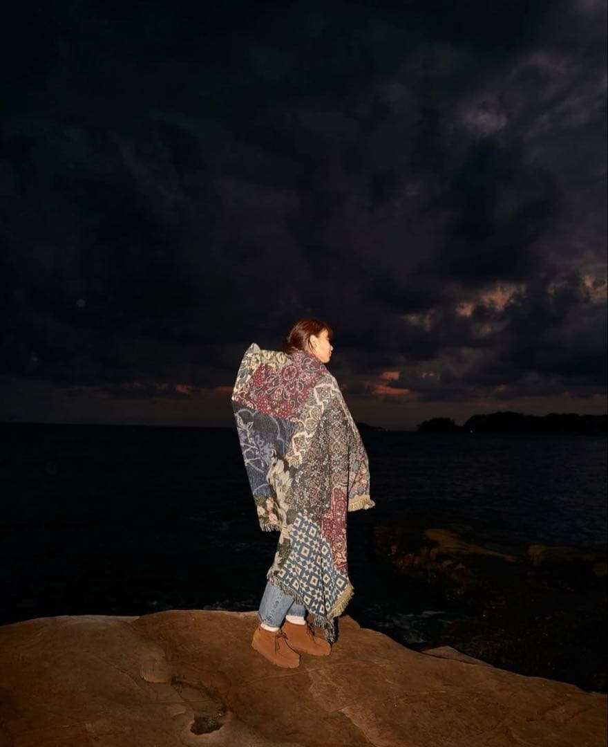 kaito fukui ラグ　ブランケット　NY リバーシブル