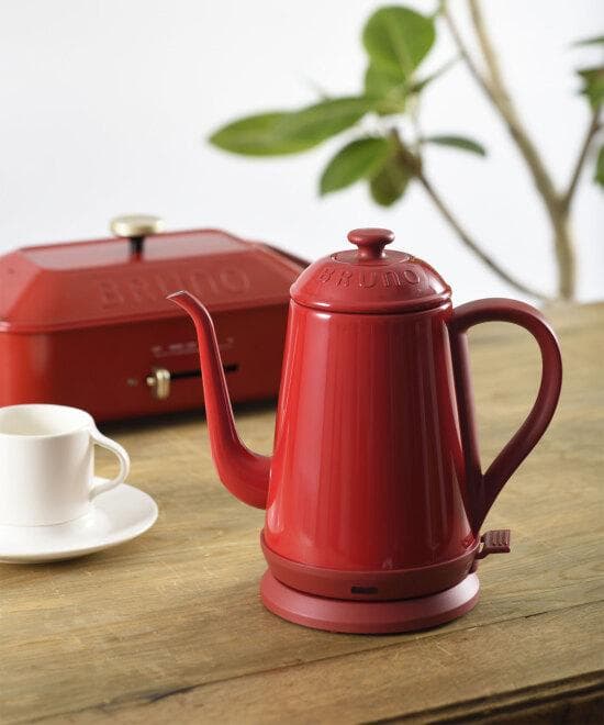 【新品未使用】【レッド】BRUNO ステンレスデイリーケトル 1L