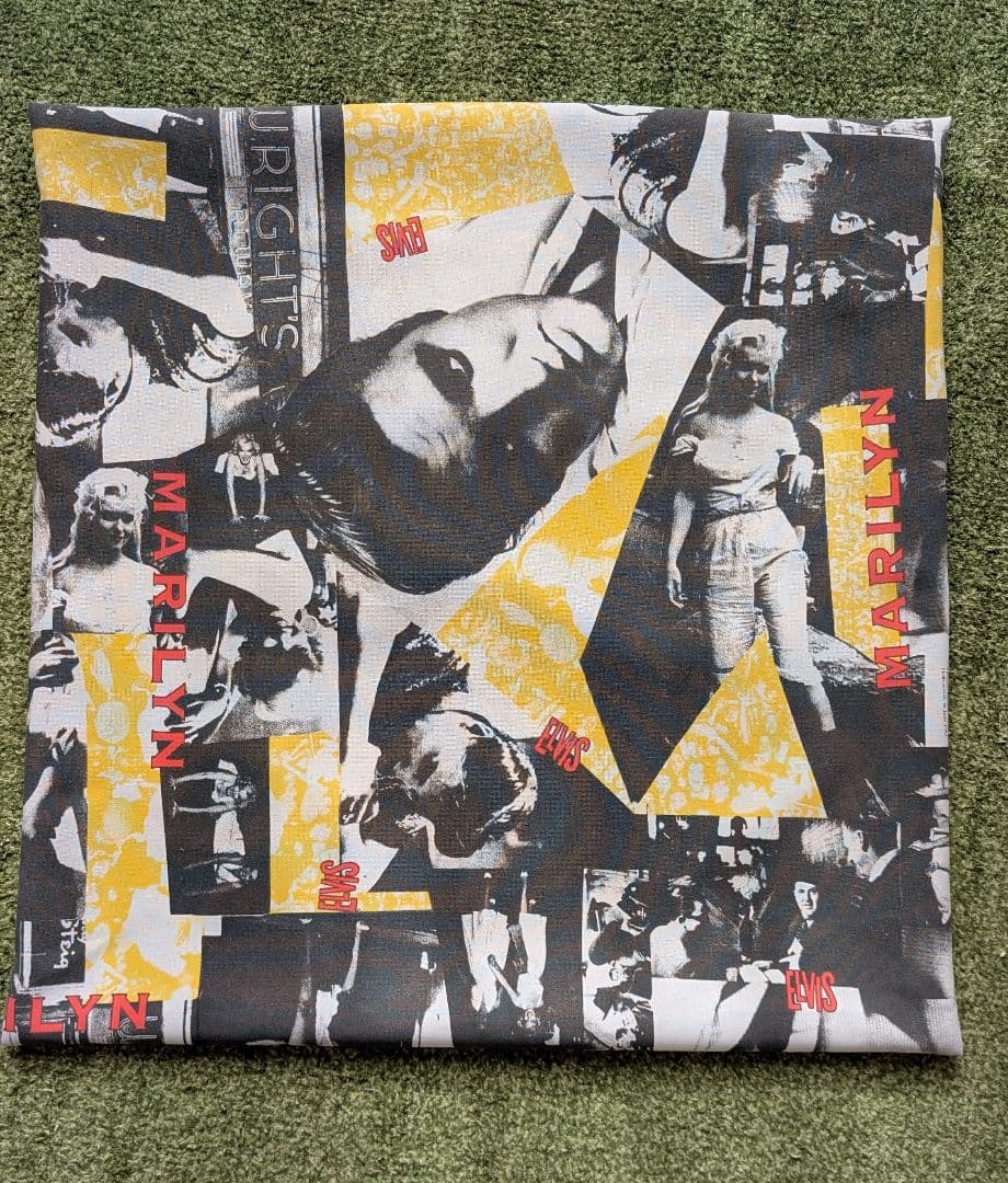 一点物！ヴィンテージ生地プレスリー.マリリン・モンロー クッションカバー