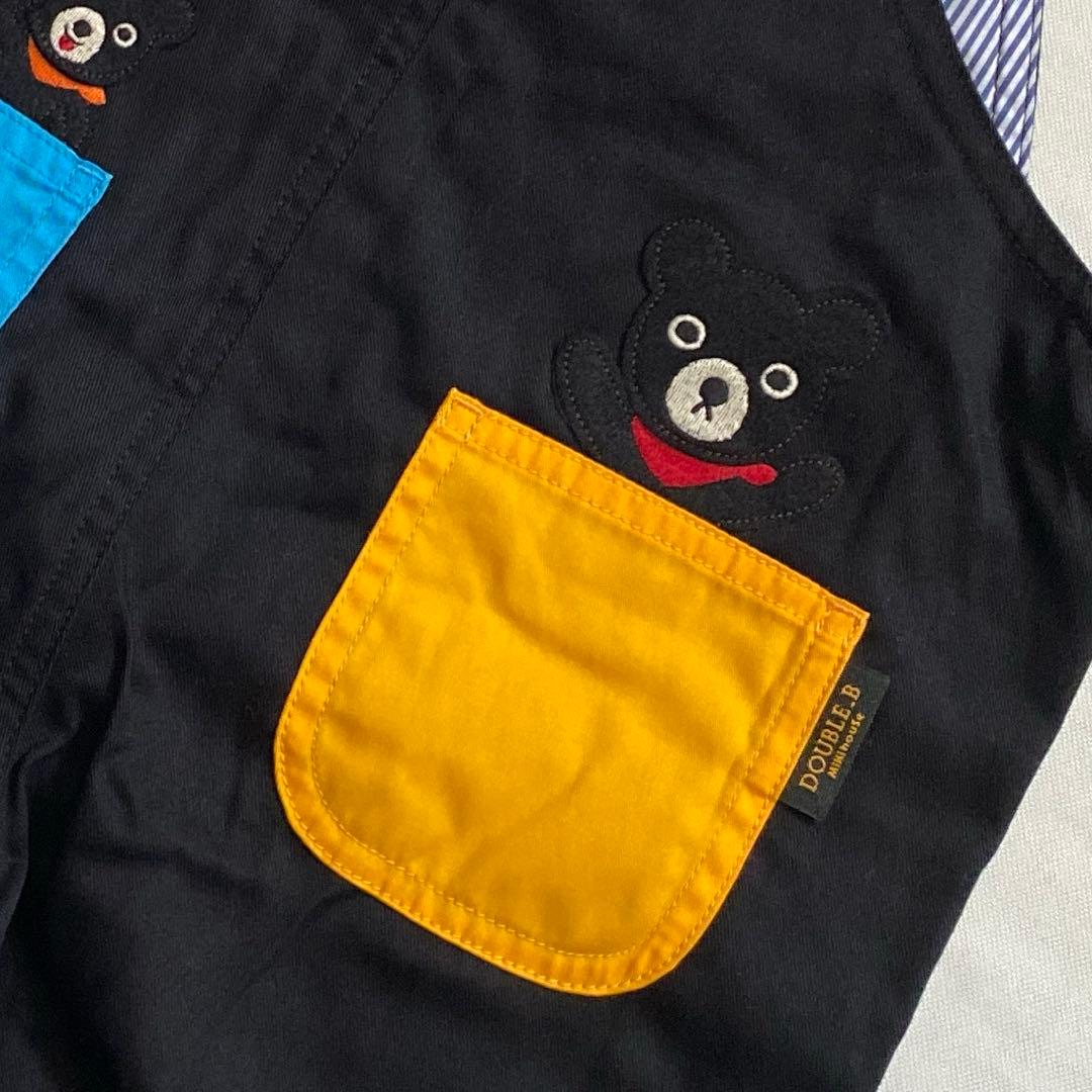 ★新品★MIKI HOUSE/ダブルビー★L(90-100)★オーバーオール