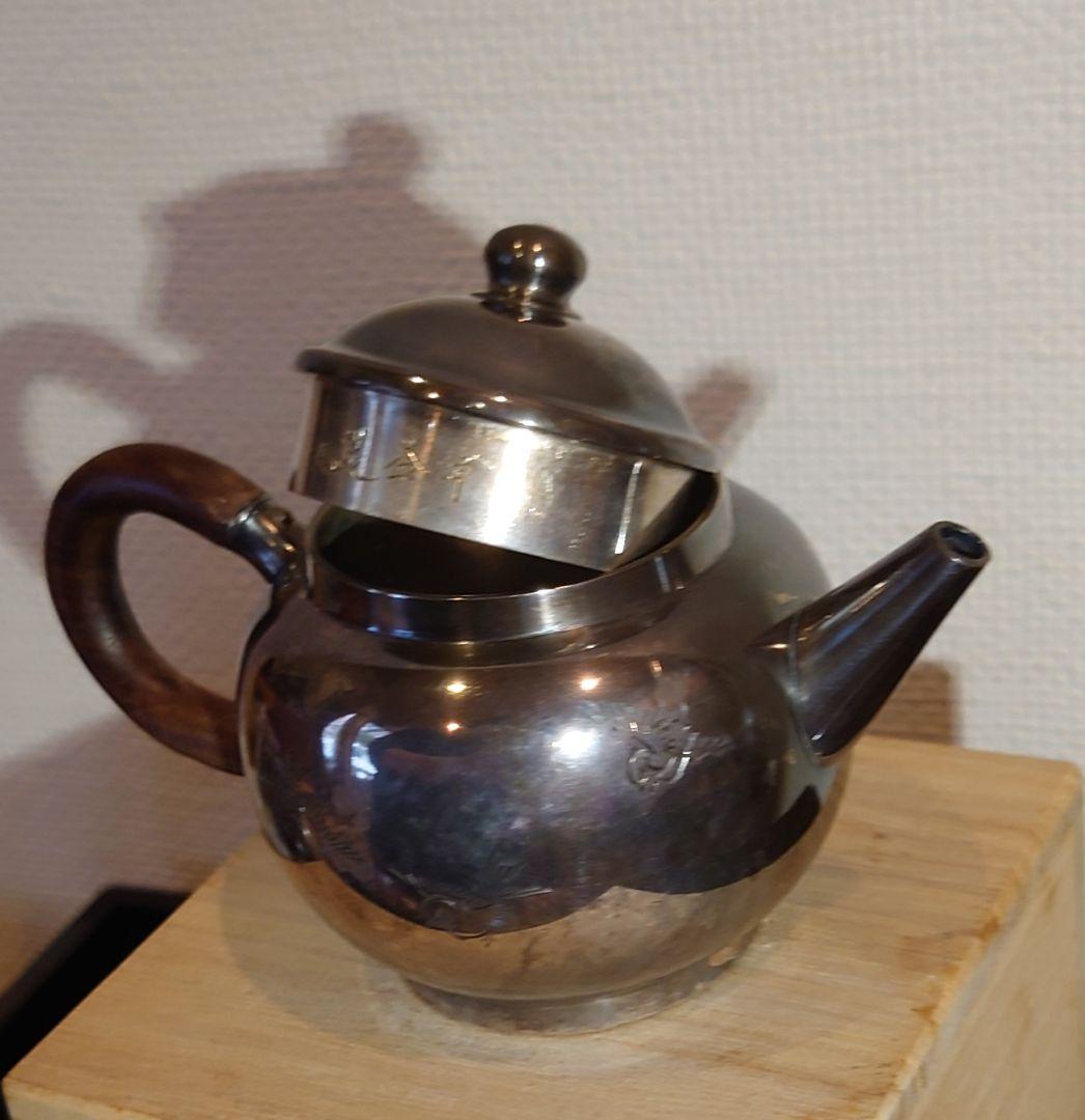 【煎茶道具】銀製　急須　中川浄益作