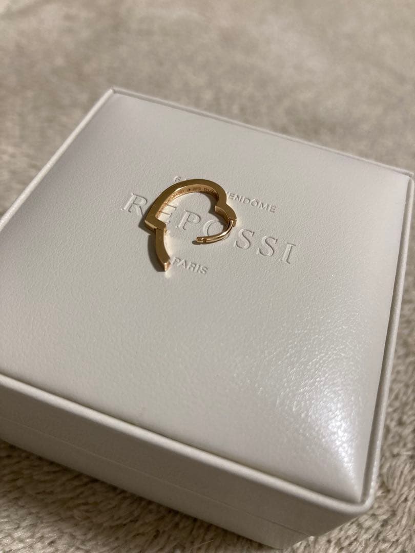 REPOSSI レポシ アンティフェール ハートピアス ゴールド