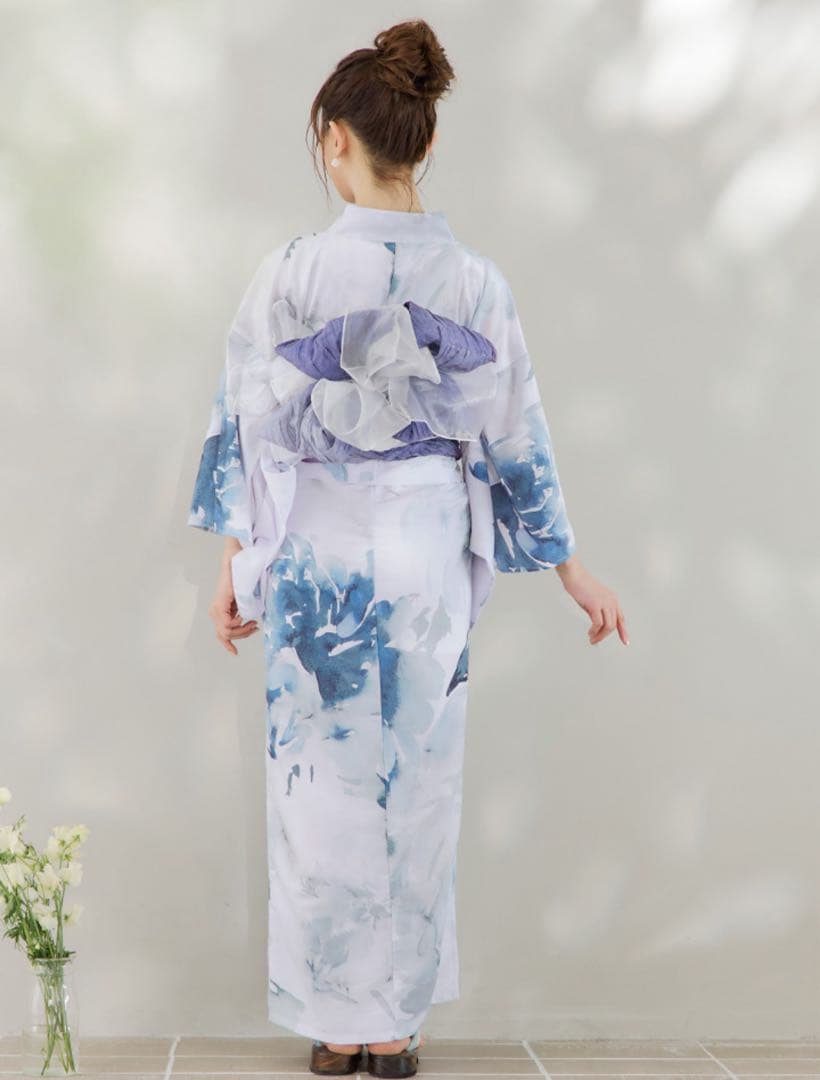 sugar グラデーションブルーグリーン浴衣➕兵児帯 セット バラ売り可能