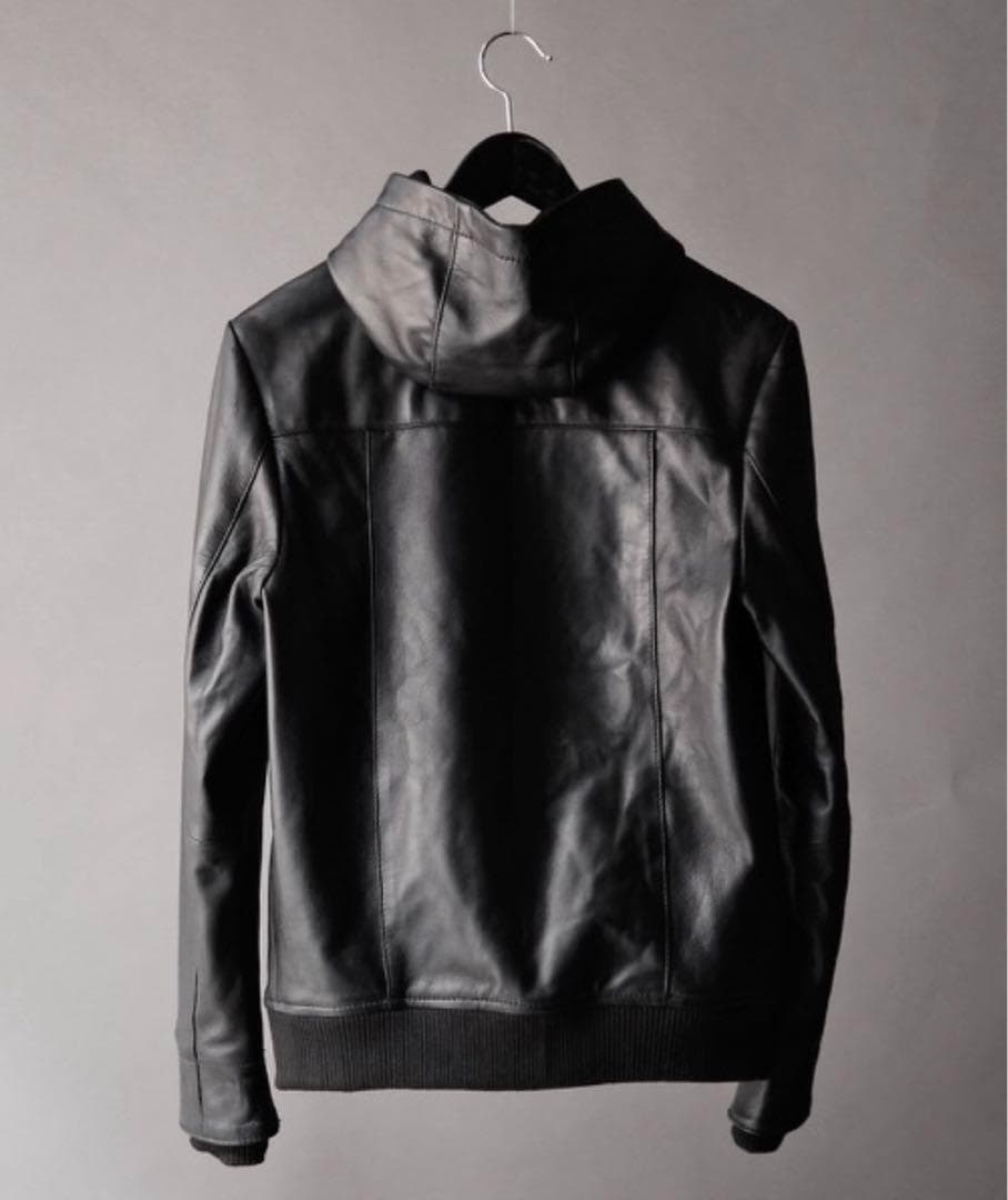 DETAILS　レザーフードジャケット