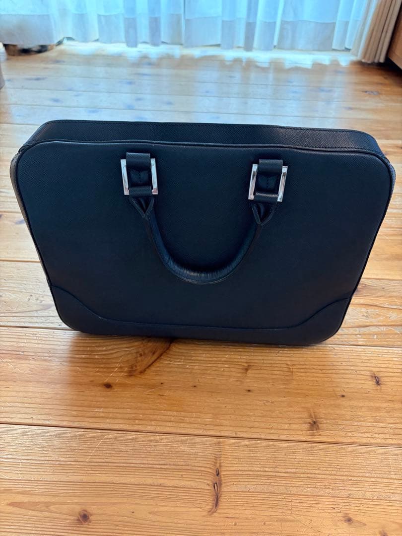 PELLE MORBIDAネイビーレザービジネスバッグ