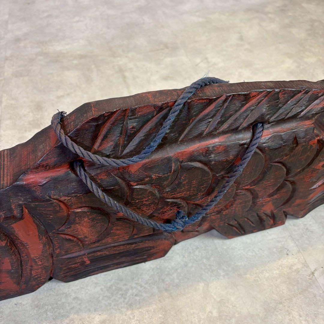 魚鼓　魚板　仏具　木製　仏教法具　骨董打楽器　特大