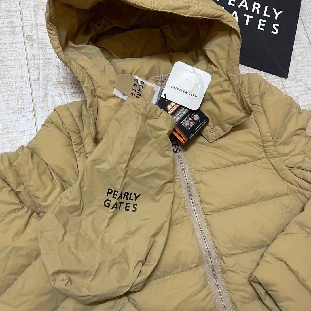 新品 パーリーゲイツ ダウンジャケット 高級 ベージュ Lサイズ（5）
