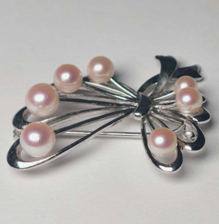 【最高級!!】ミキモト ブローチ パール フォーマル 7珠 皇室御用達