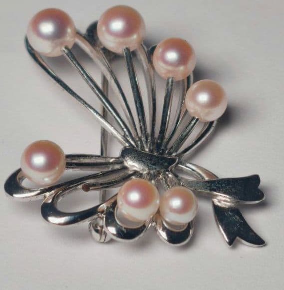 【最高級!!】ミキモト ブローチ パール フォーマル 7珠 皇室御用達