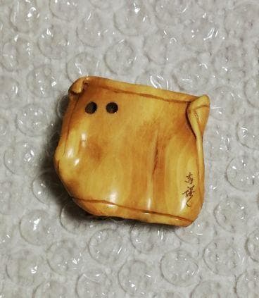 根付　提げ物　骨董　希少　時代　在銘　天然素材 　技巧　彫刻　ねずみ　鼠