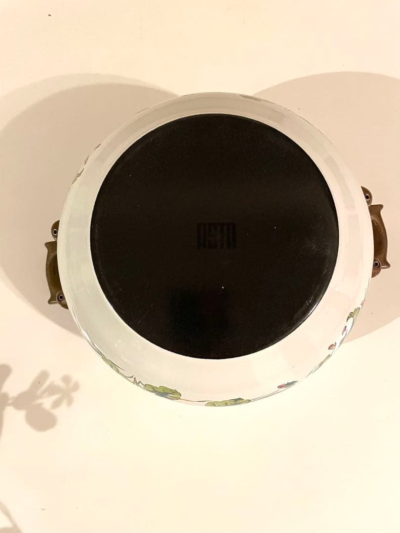 ヴィンテージ鍋 フィスラー アスタ 両手鍋 ホーロー 花柄