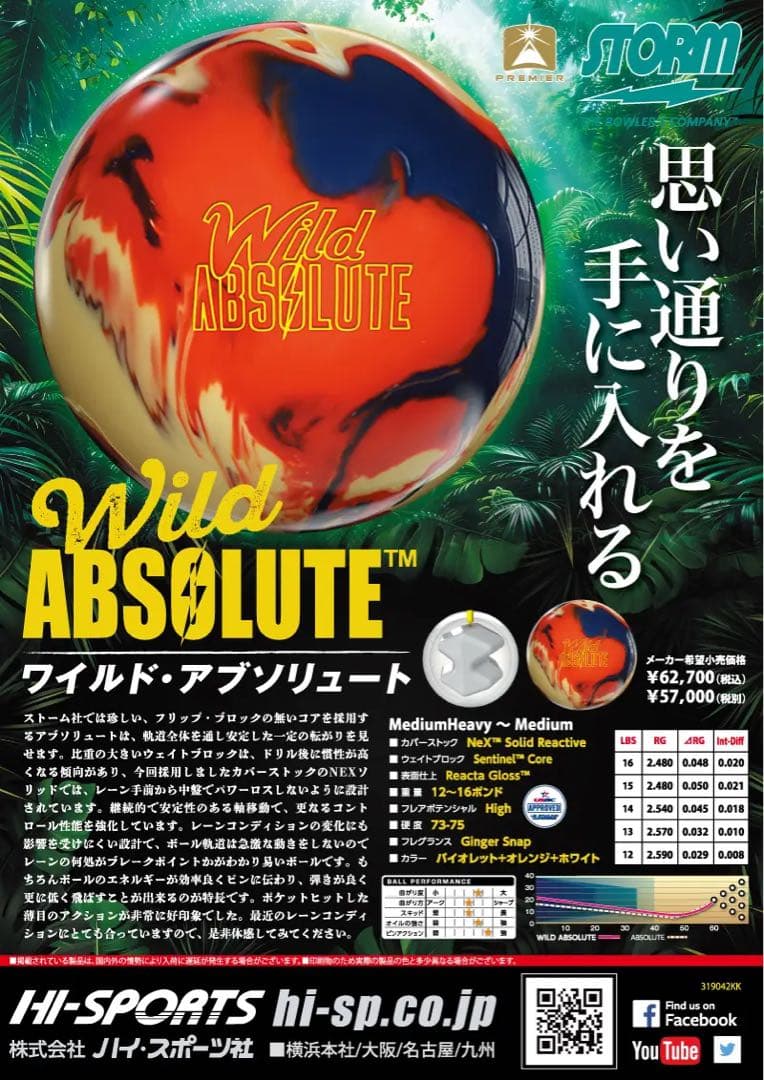 送料込み【新品】ワイルド・アブソリュート　ストーム　15ポンド4オンス 2