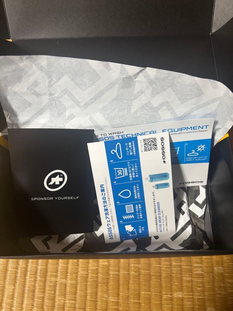 ASSOS Mサイズ サイクルジャージ 青/黒