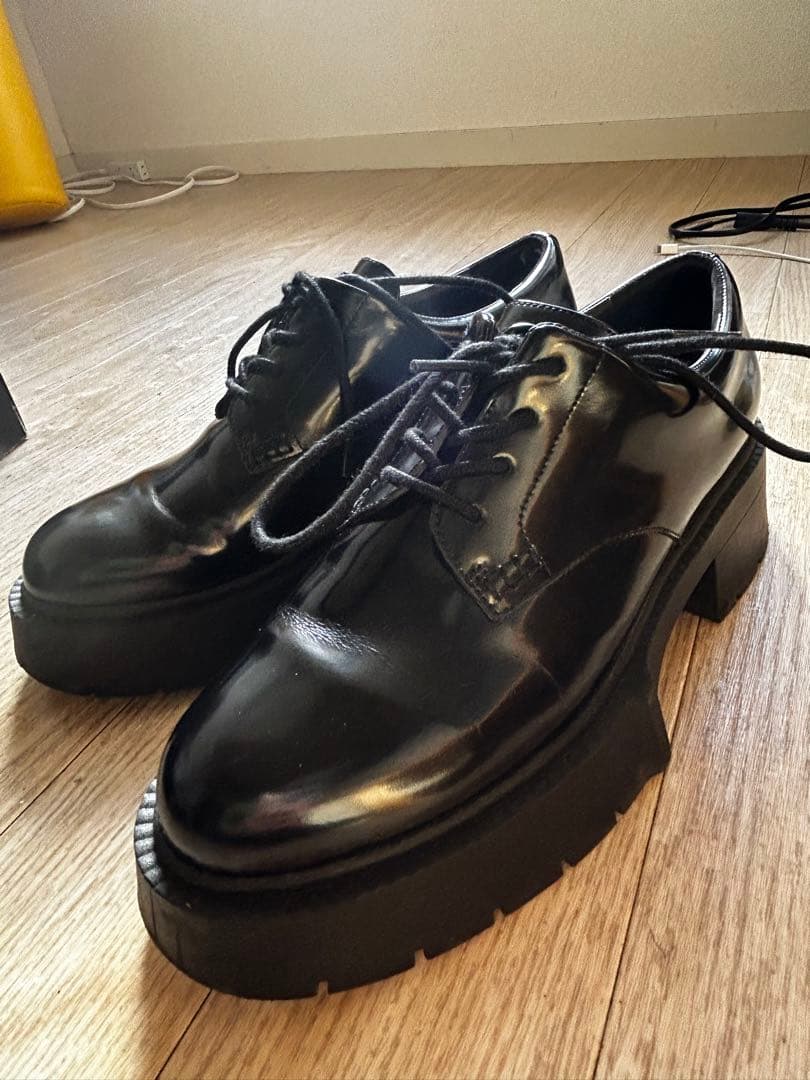 COACH ブラック 厚底ローファー