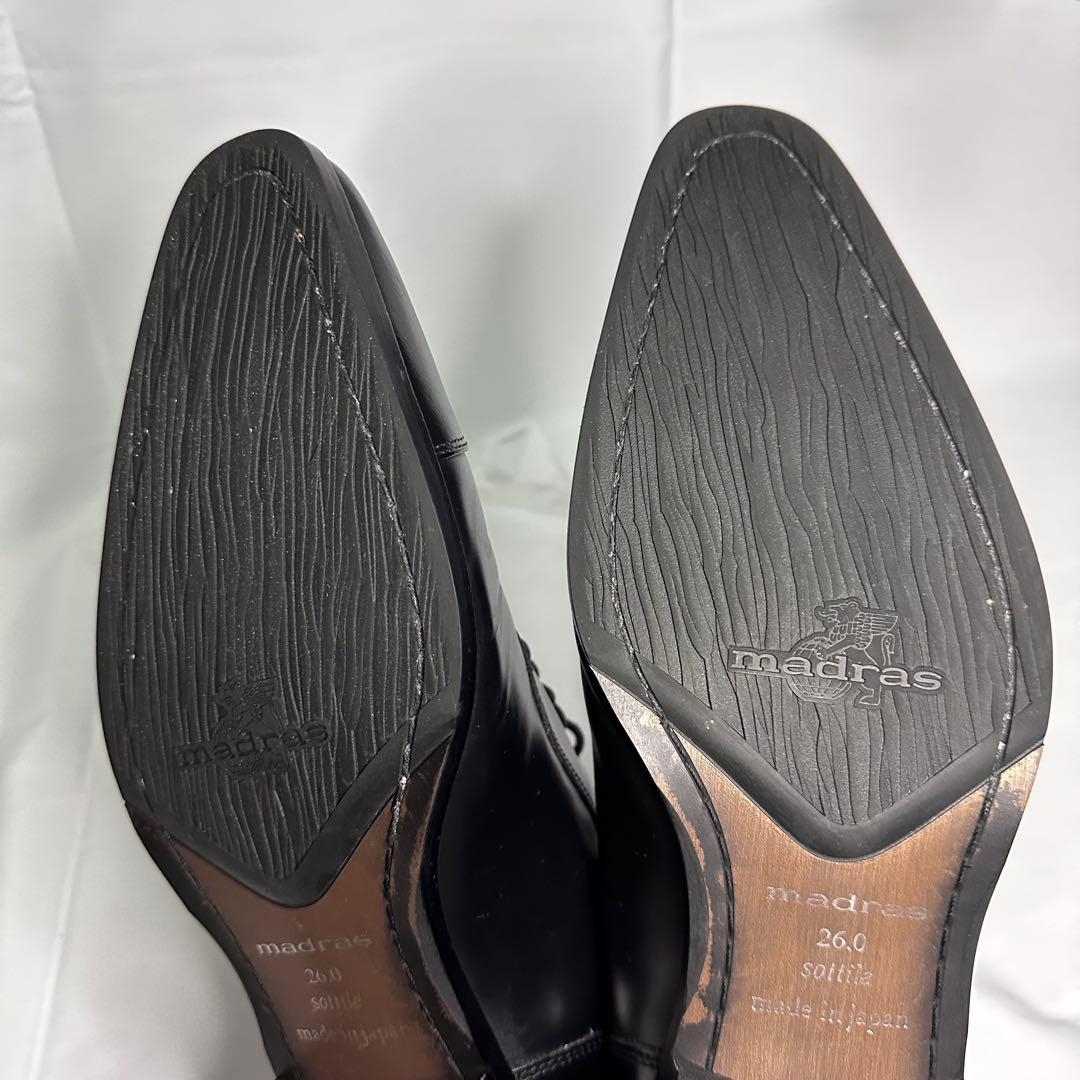 美品☆マドラス☆革靴☆ストレートチップ☆ブラック☆26cm☆本革☆193☆