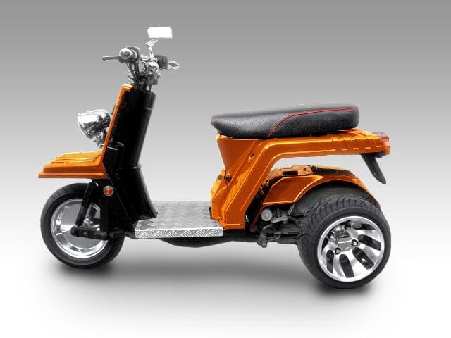 ホンダジャイロ ツートン アルミホイール扁平タイヤ＆スペーサー40ｍｍセット