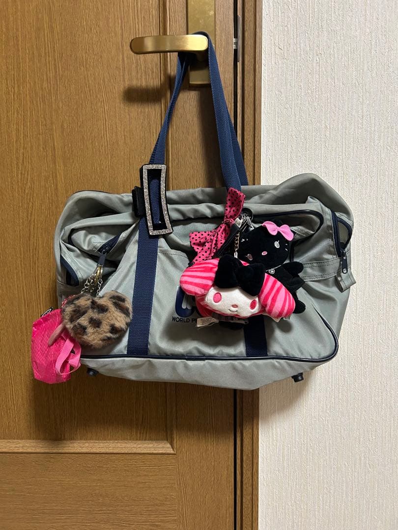 ワッぺ 旧ワッぺ スクバ グレー 中古品 キーホルダー付き♡