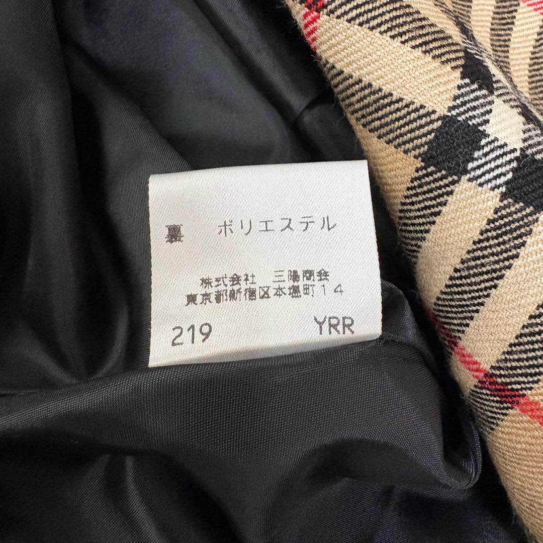 バーバリー ブルーレーベル ノバチェック ワンピース Aライン ウール100%