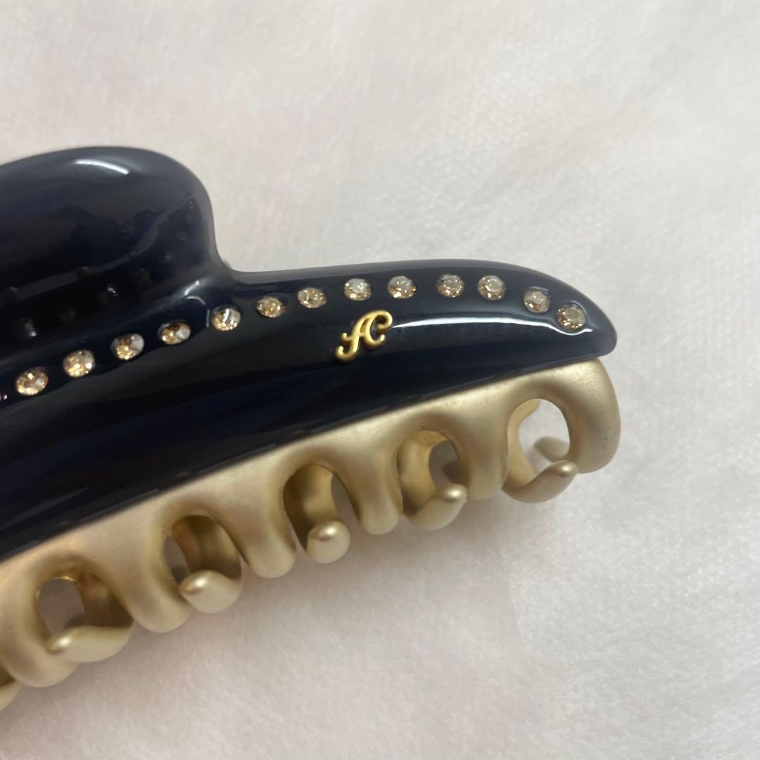 acca ヘアクリップ　ティアラクイーン ブラック/ゴールド 大 L