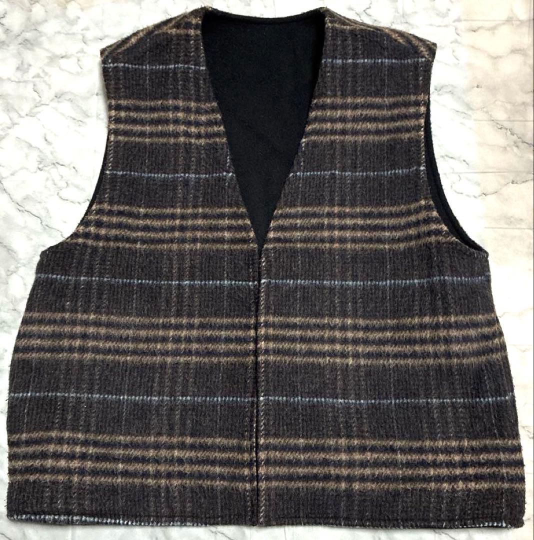 【希少 完売品】AMBERGLEAM アンバーグリーム リバーシブルウールベスト