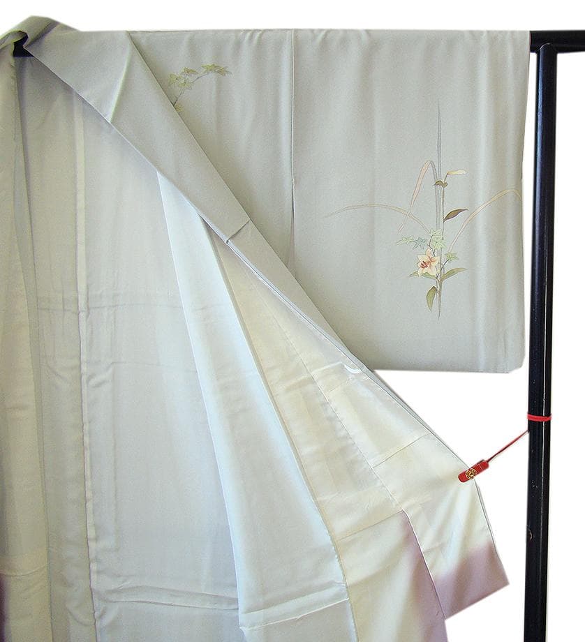 値下げ交渉ＯＫ！ロング寸 手描き友禅 作家 一色生子 訪問着 正絹 Ｂ８６２