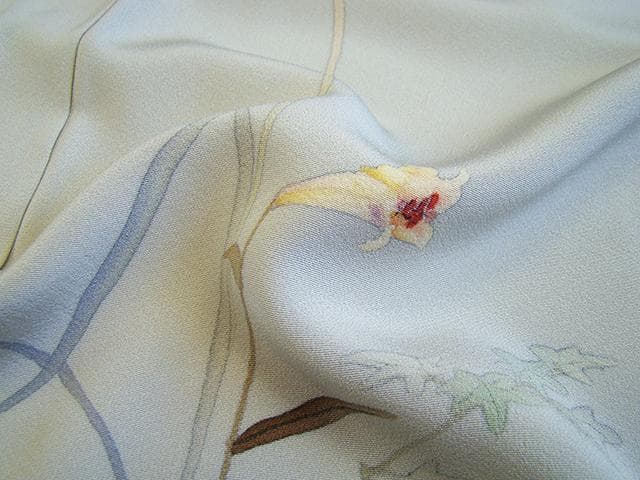 値下げ交渉ＯＫ！ロング寸 手描き友禅 作家 一色生子 訪問着 正絹 Ｂ８６２