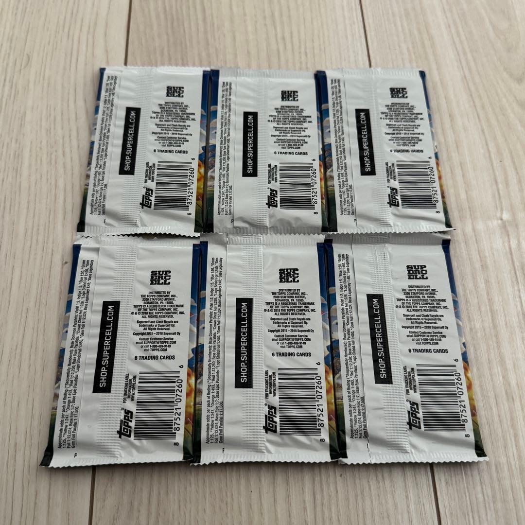 【未開封】希少品 クラッシュロワイヤル 公式トレカパック 6セット クラロワ