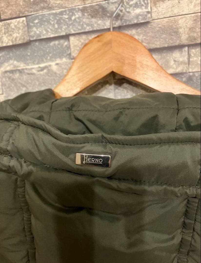 【美品】HERNO ヘルノ　レジェンド　ダッフル　ダウン　オリーブ XL