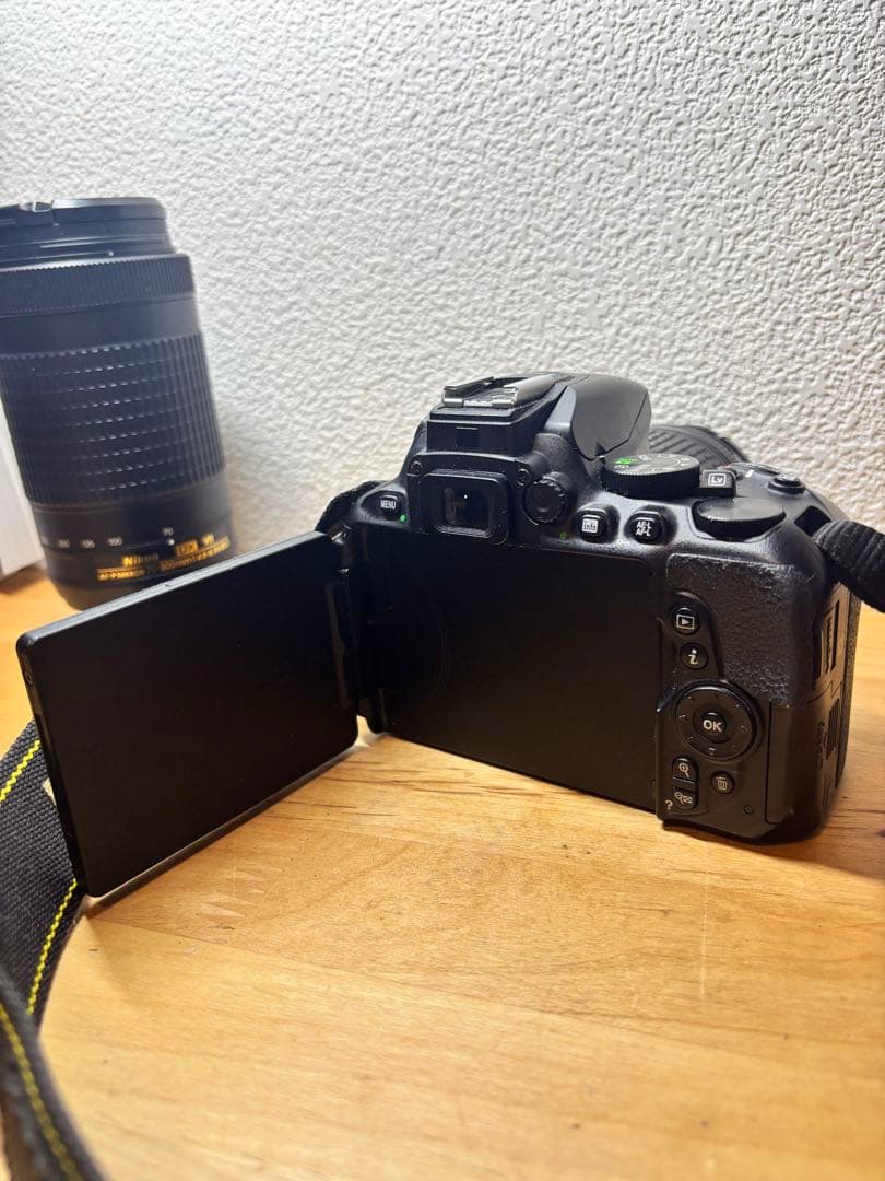 Nikon D5600 ダブルズームキット（中古）バッテリー4つ付 レンズ保護付