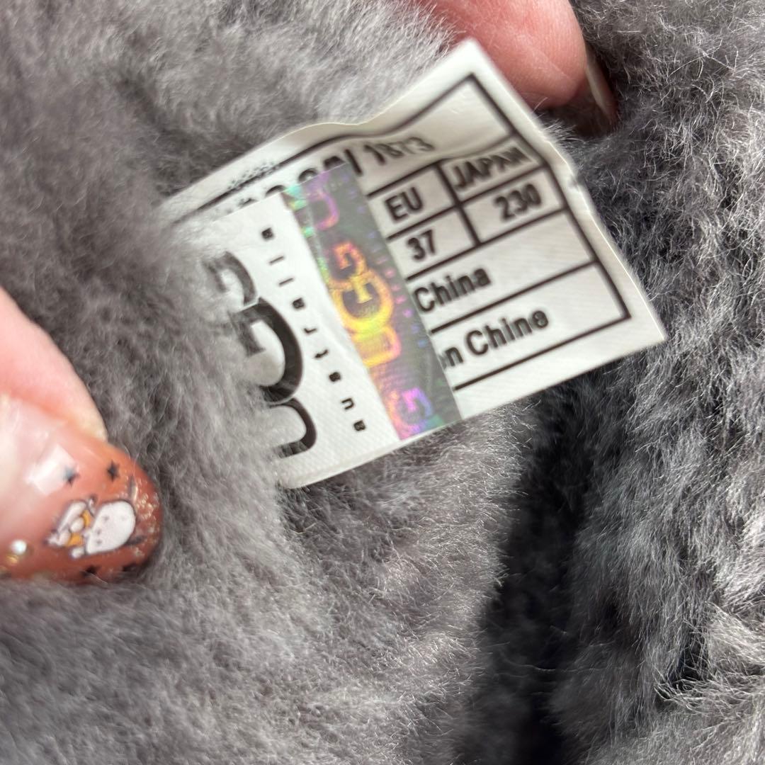 【新品級】UGG ムートン ブーツ 23グレー ベイリー ボタン トリプレット