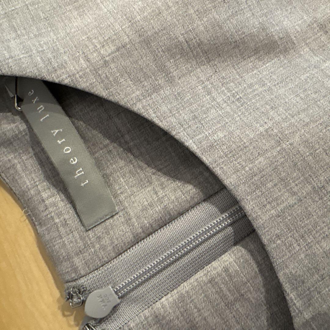 【新品タグ付き】Theory Luxe グレー ワンピース 半袖　スモールサイズ