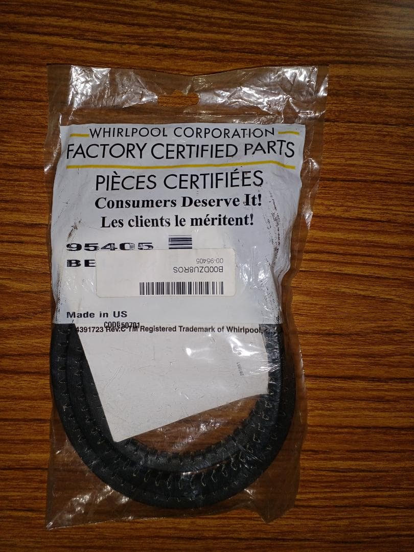 Whirlpool 358277 VALVE & 95405 BELT セット