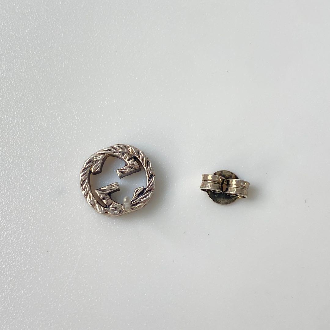グッチ GUCCI インターロッキングG ピアス 925 1.6g 片耳