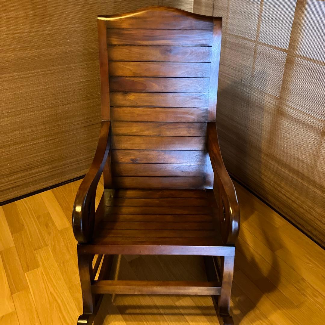 木製　ロッキンキグチェアー　ヴィンテージ レトロ　カントリー調