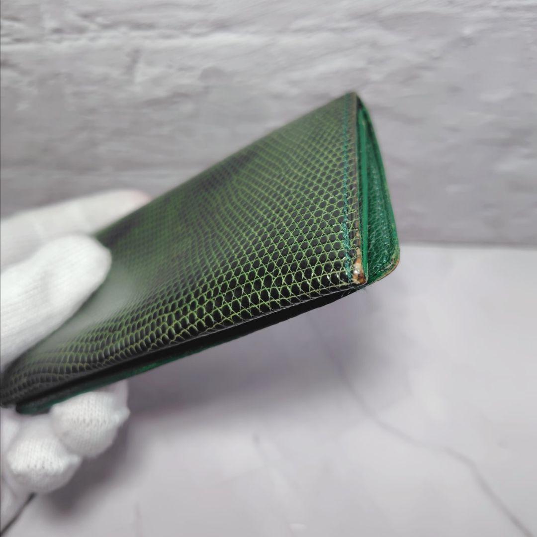 カミーユフォルネ 名刺入れ リザード レザー ビジネス カードケース