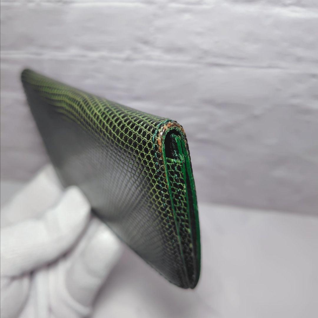 カミーユフォルネ 名刺入れ リザード レザー ビジネス カードケース