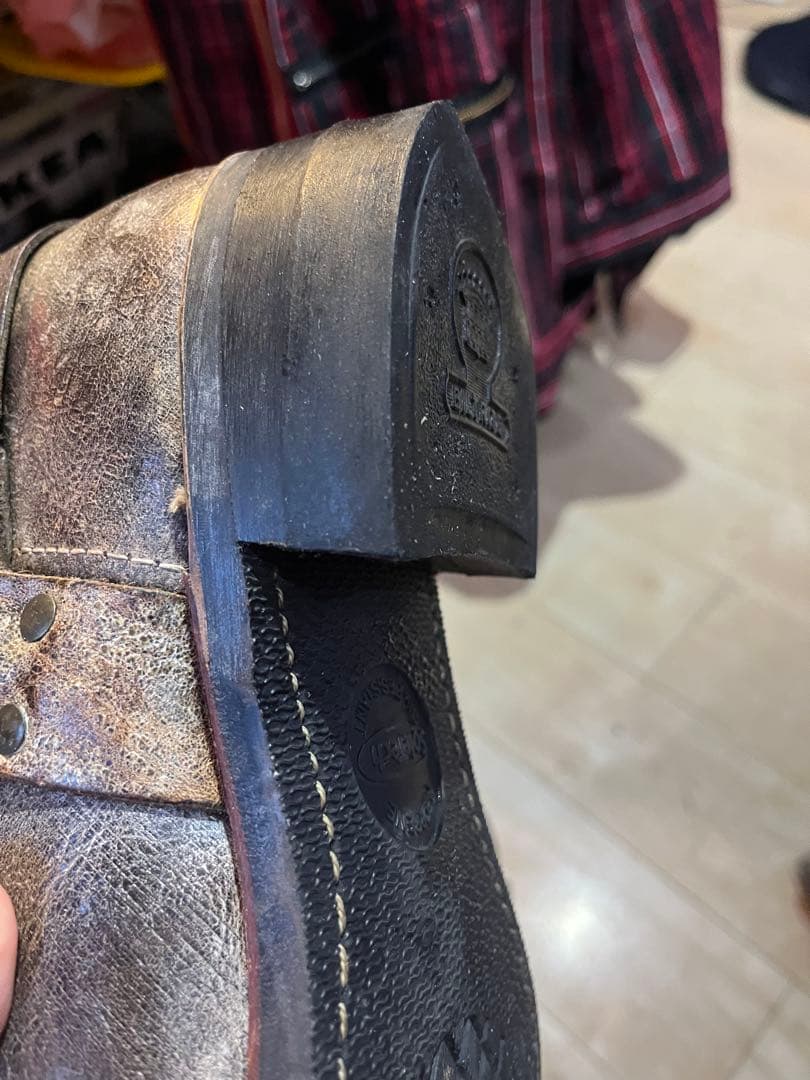 I*N様 フライ FRYE ハーネス リングブーツ 10D ビンテージ加工 米国