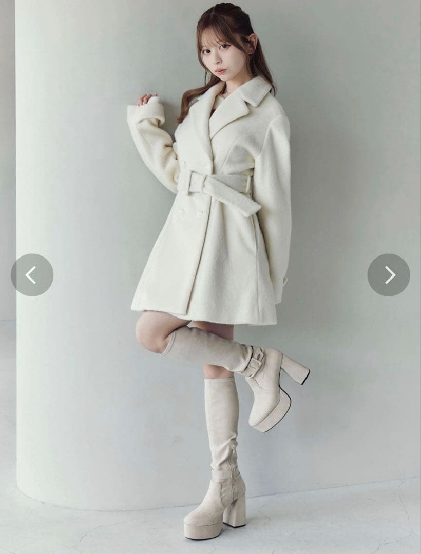 完売 ダブルテーラードコート