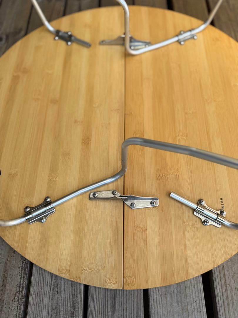 【匿名配送 送料込】初代！ peak ワンアクション ちゃぶ台 M 竹