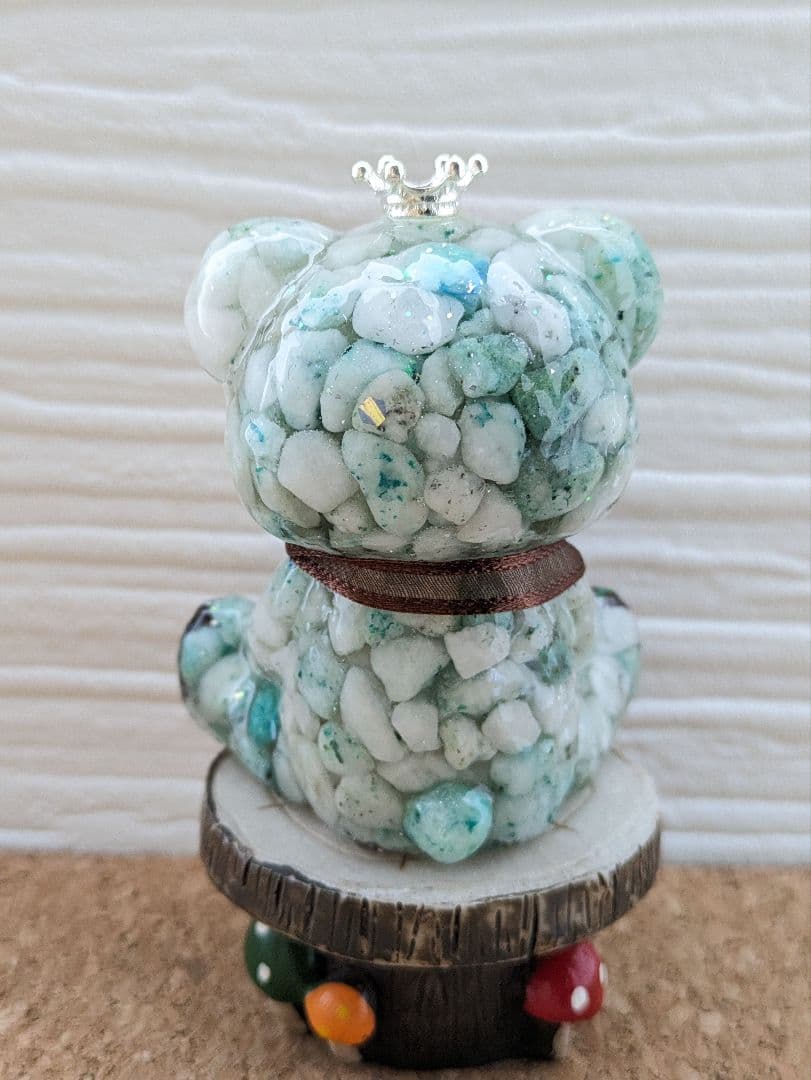 【つねりん】フェニックスストーンのくまちゃん形オルゴナイト☆他２点