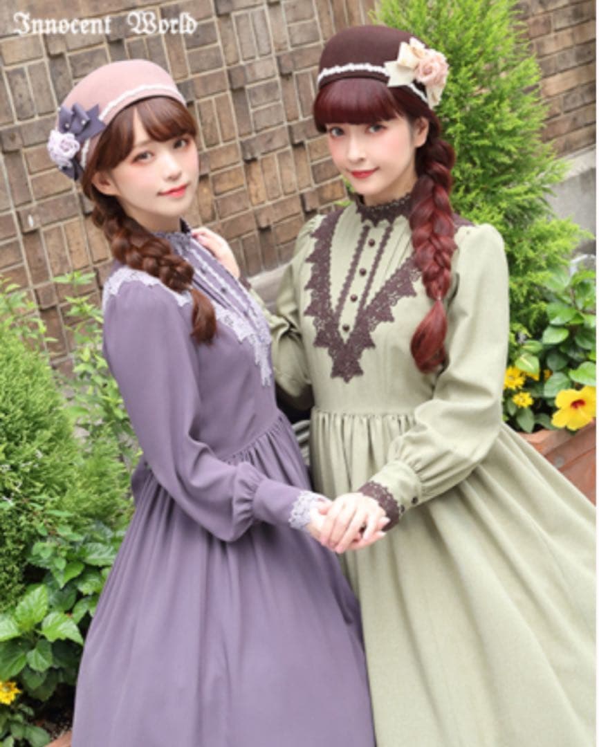 イノセントワールド ロマンスリボンハット　モーヴピンク×パープル