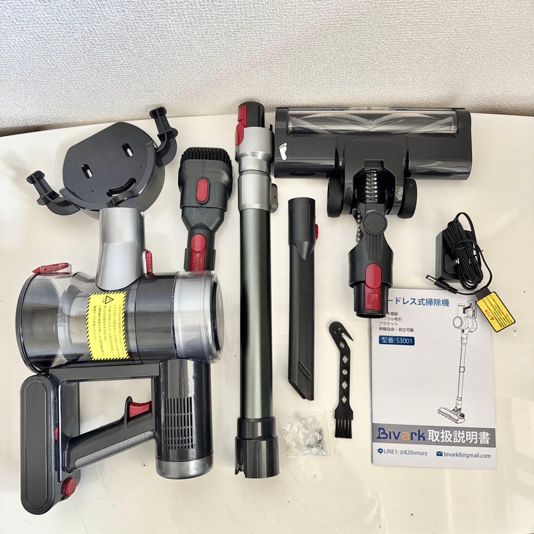 コードレス掃除機　65000Pa LEDライト　自立式　液晶ディスプレイ