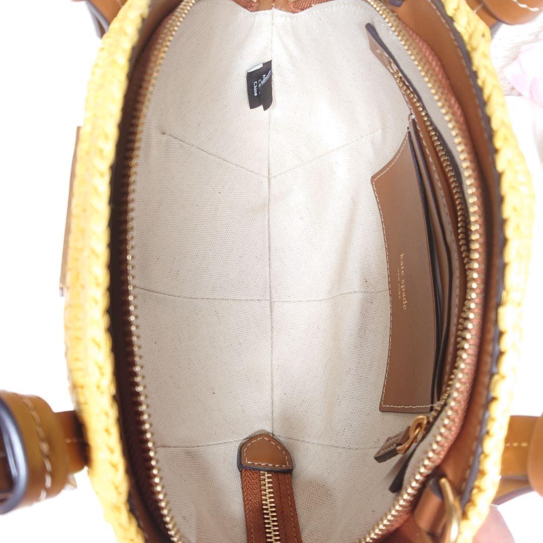 ケイトスペード レモン ドロップ ストロー クロスボディ トートバッグ イエロー