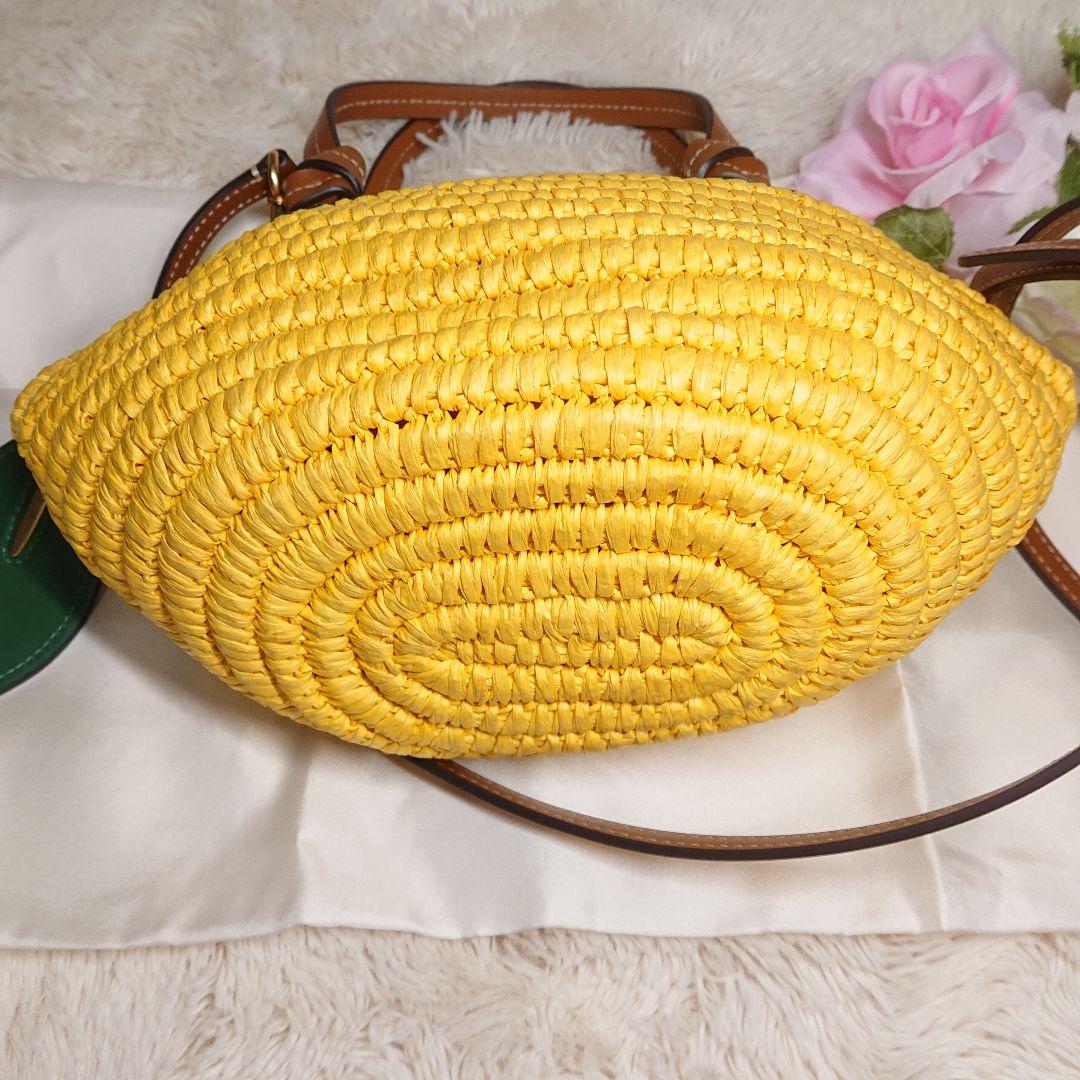 ケイトスペード レモン ドロップ ストロー クロスボディ トートバッグ イエロー